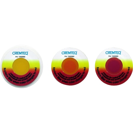 Chemteq Filter Change Indicator Sticker for Nitrogen Dioxide Gas, PK5 154-0000